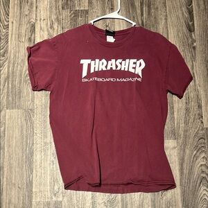 Thrasher Men's Maroon T-Shirt
